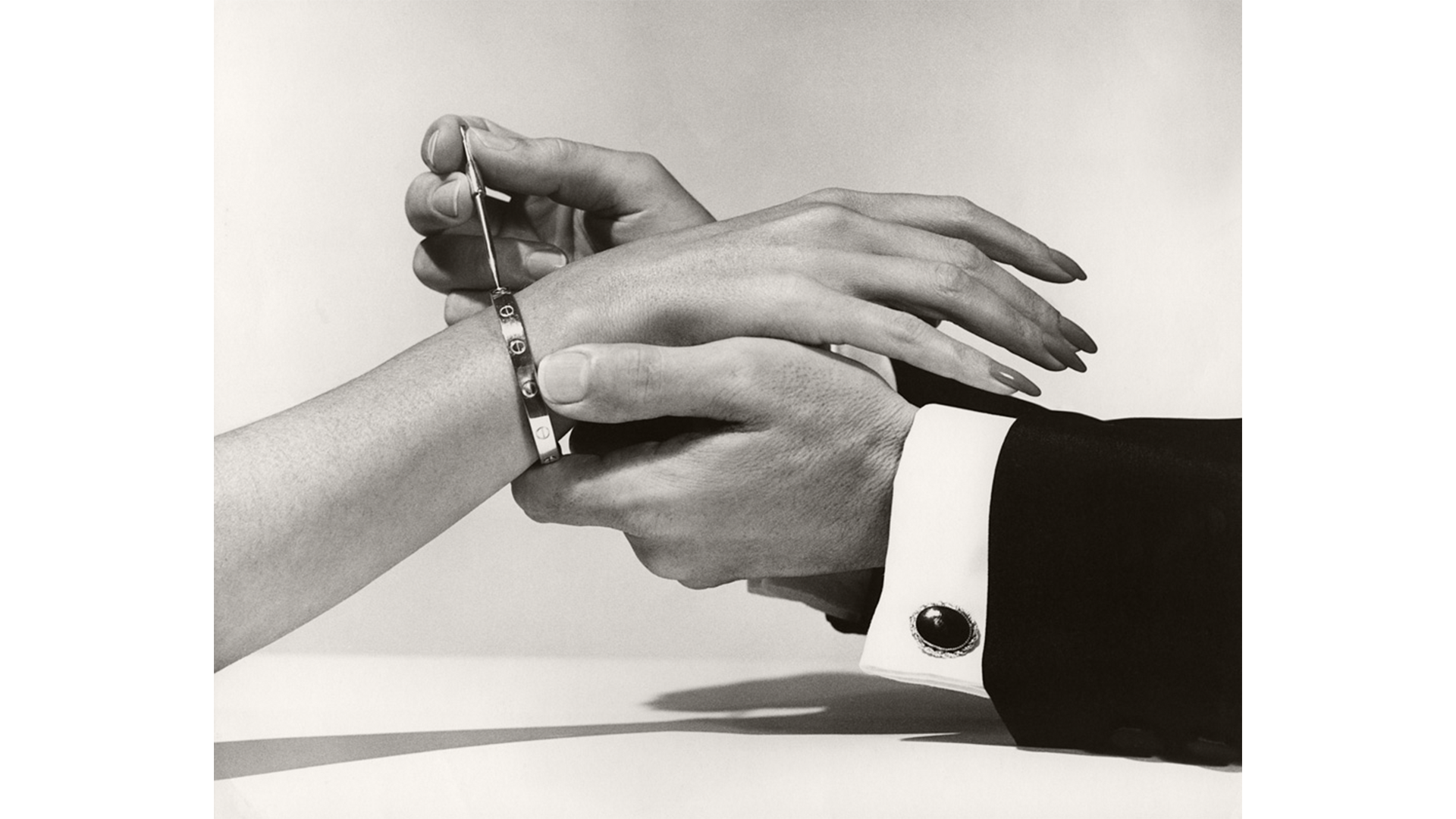 Love Bracelet by Aldo Cipullo, photograph by Gary Bernstein, at the Museum of Modern Art, New York City.