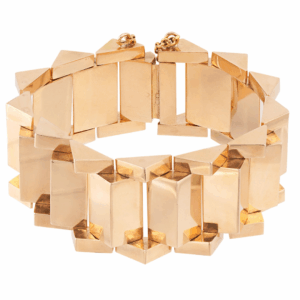 The Tank Bracelet: 1940s Bold Gold