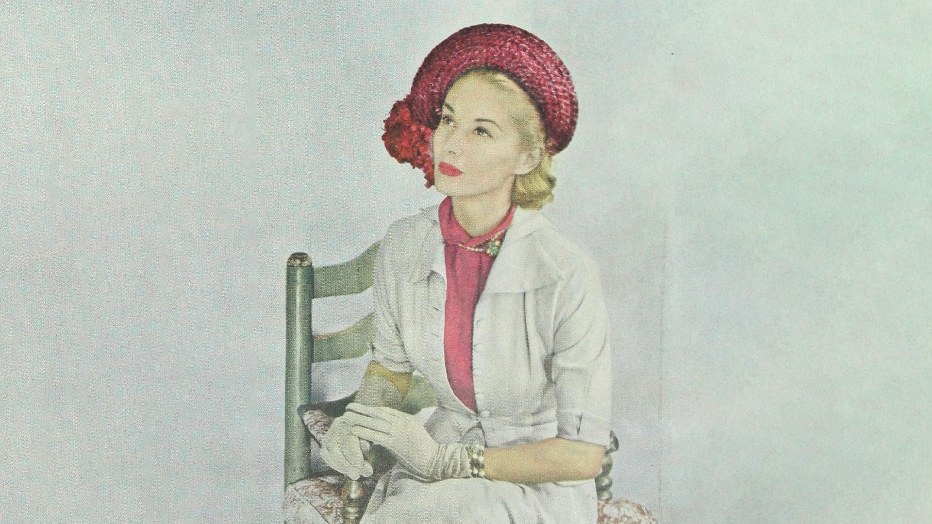 Advertisement in Ladies’ Home Journal, 1948, featuring Seaman Schepps jewelry, photo by Wilhela Cushman, courtesy Wikicommons.