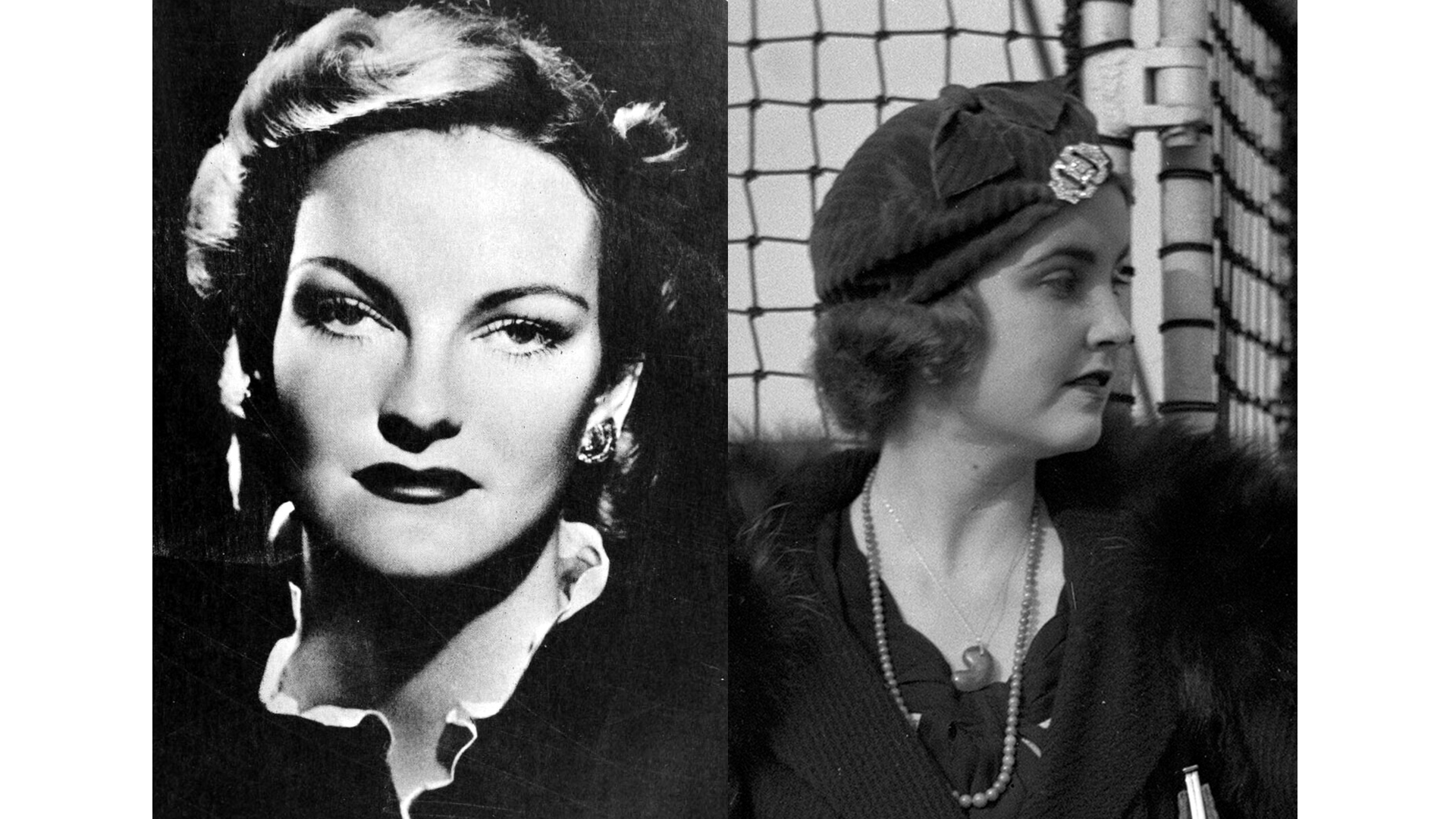 Doris Duke, from the 1951 edition of The Chanticleer, the yearbook of Duke University, courtesy WikiCommons; Barbara Hutton, from the Los Angeles Times, 1930s, courtesy, WikiCommons.